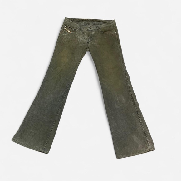 Diesel X-ROTUCK insane archival green corduroy flare / bootcut